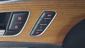 View of control buttons for electric seat adjustment