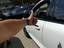 Traces of impact on door edge front left