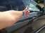 Traces of impact on door edge front right