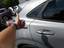 Traces of impact on door edge back right