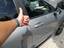 Traces of impact on door edge front right