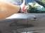 Traces of impact on door edge front right