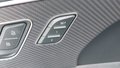 View of control buttons for electric seat adjustment