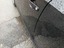 Traces of impact on door edge front left