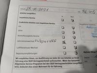 Zusatzaktion im Serviceheft