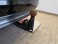 View of trailer tow-bar hitch