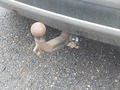 View of trailer tow-bar hitch