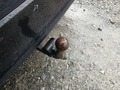 View of trailer tow-bar hitch