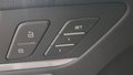View of control buttons for electric seat adjustment