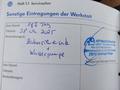 Action supplémentaire dans le cahier de service