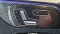 View of control buttons for electric seat adjustment