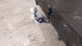View of trailer tow-bar hitch