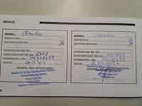 Doklad o servisu